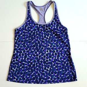 Roxy Medium Purple Navy blue white racerback lightweight tank top summer running